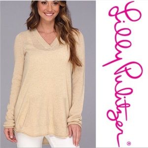 Lilly Pulitzer 100% Cashmere Hooded Oversized Sweater